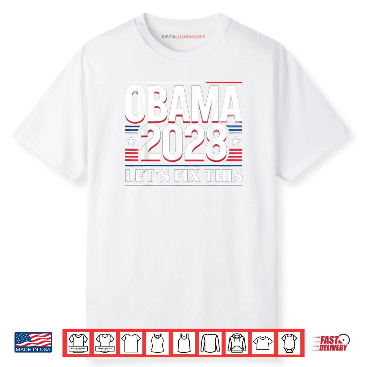 President Barack Obama 2028 Portrait Patriotic Democrat USA Shirt President Barack Obama 2028 Portrait Patriotic Democrat USA Shirt