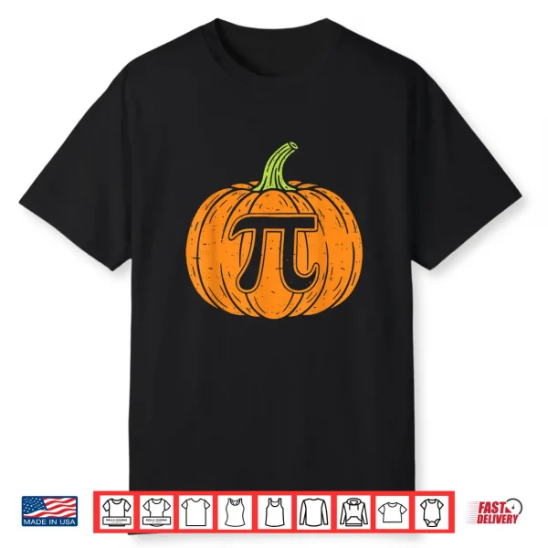Pumpkin Pi Symbol Funny Math Nerd Spooky Halloween Pi Day Shirt