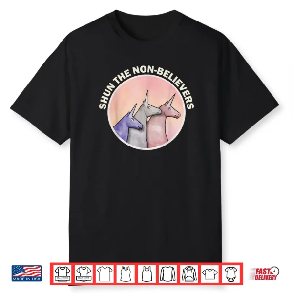 Shun The Non Believers Unicorn Candy Shirt