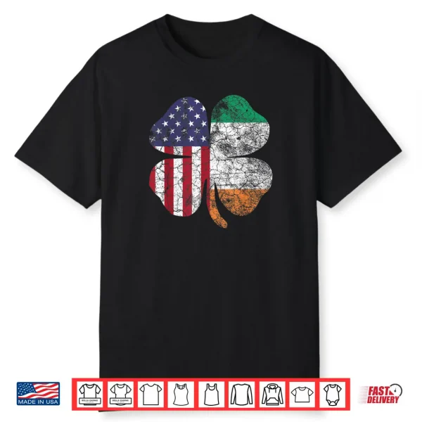 St. Patrick’s Day Irish American Flag Saint Pride USA Gift Shirt