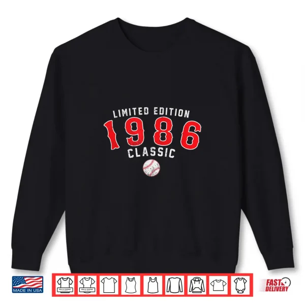 Sweatshirt 40 Year Old 1986 Classic Baseball 40th Birthday Shirt