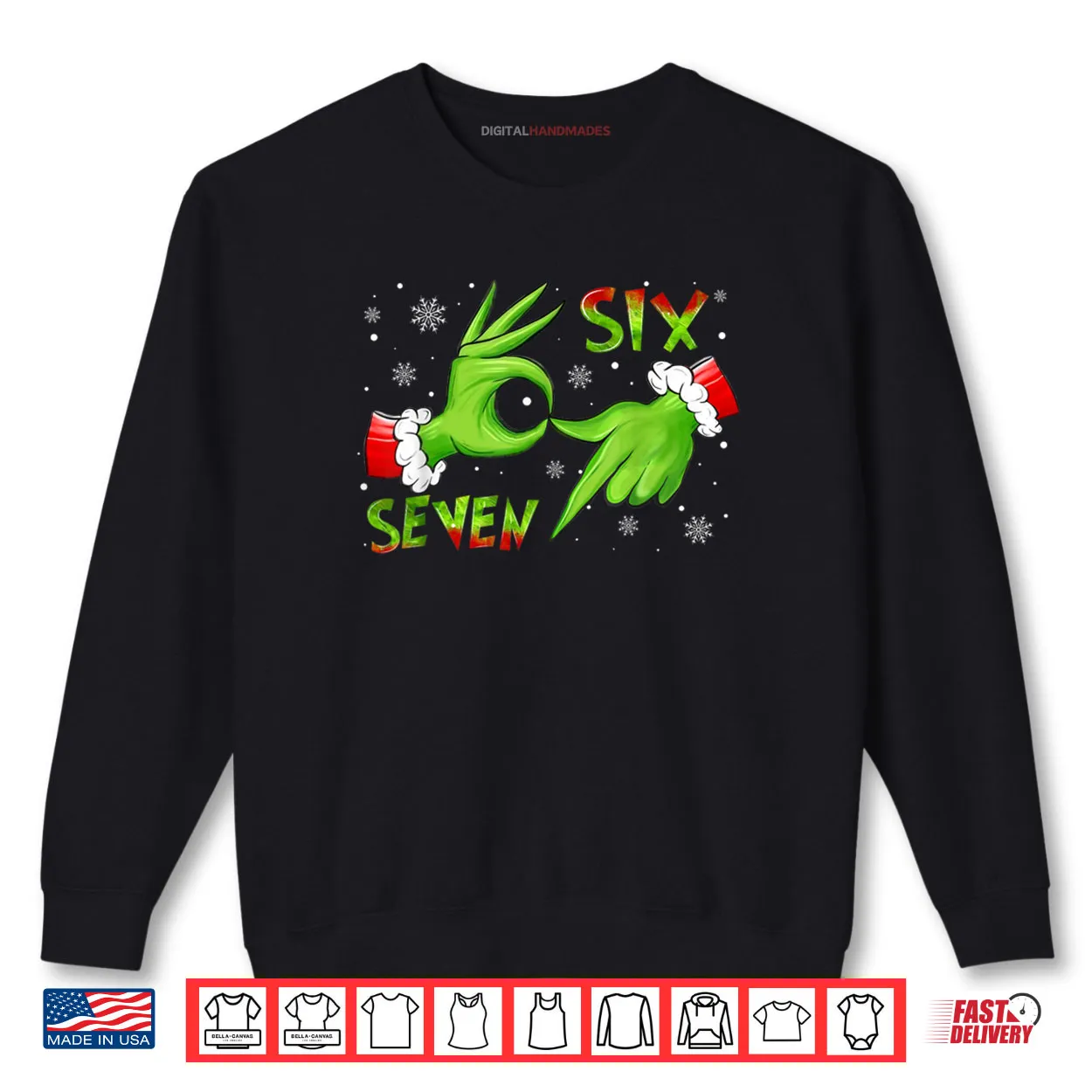 6 7 Six Seven Hand Gen Z Alpha Meme Slang Xmas Christmas Shirt 6 7 Six Seven Hand Gen Z Alpha Meme Slang Xmas Christmas Shirt