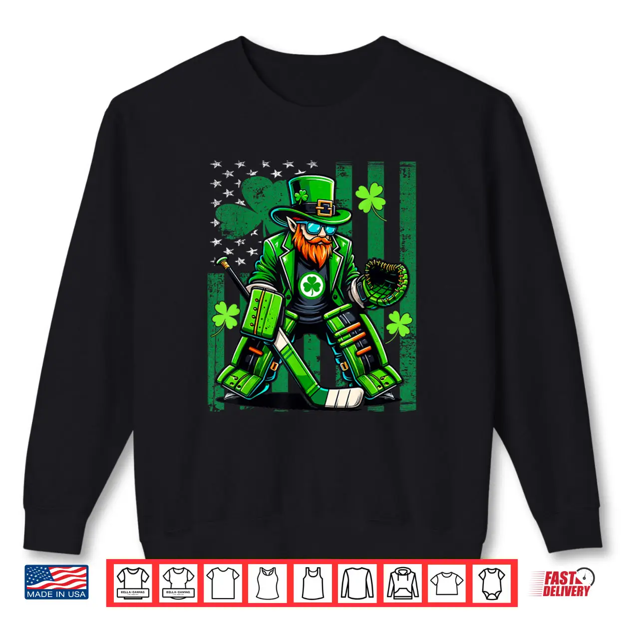 American Flag Hockey Goalie Saint Patrick’s Day Shamrock Shirt American Flag Hockey Goalie Saint Patrick’s Day Shamrock Shirt