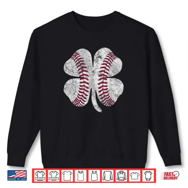 Sweatshirt Baseball Shamrock St. Patricks Day Saint Paddys Irish Boys Shirt