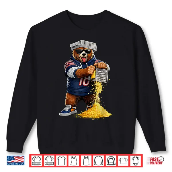 Sweatshirt Bear with Cheese Grater Hat and Sunglasses Shirt 3