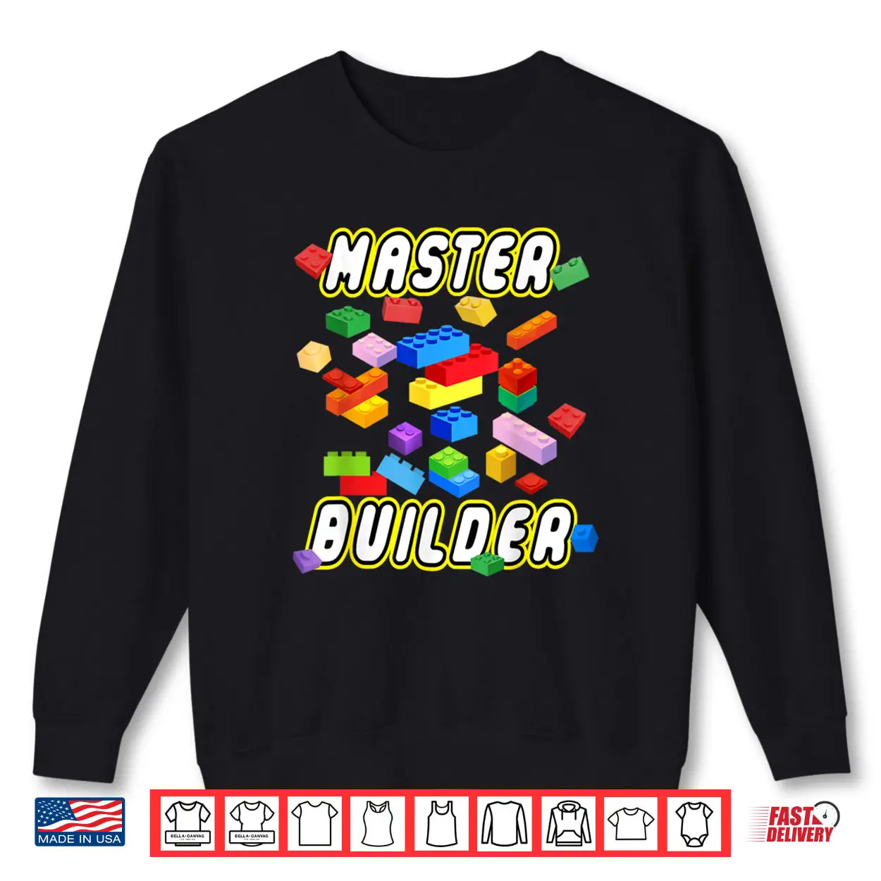 Building Bricks Master Builder Construction Block Building Shirt Building Bricks Master Builder Construction Block Building Shirt