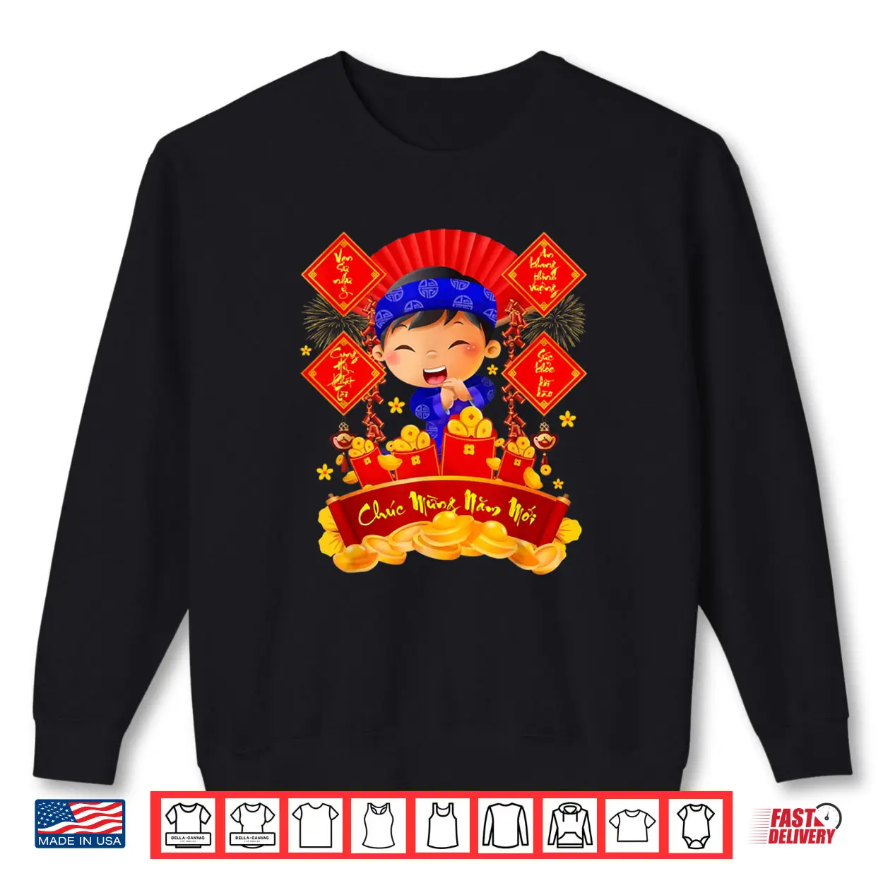 Chuc Mung NAM Moi TET Vietnamese New Year Decorations Boys Shirt Chuc Mung NAM Moi TET Vietnamese New Year Decorations Boys Shirt