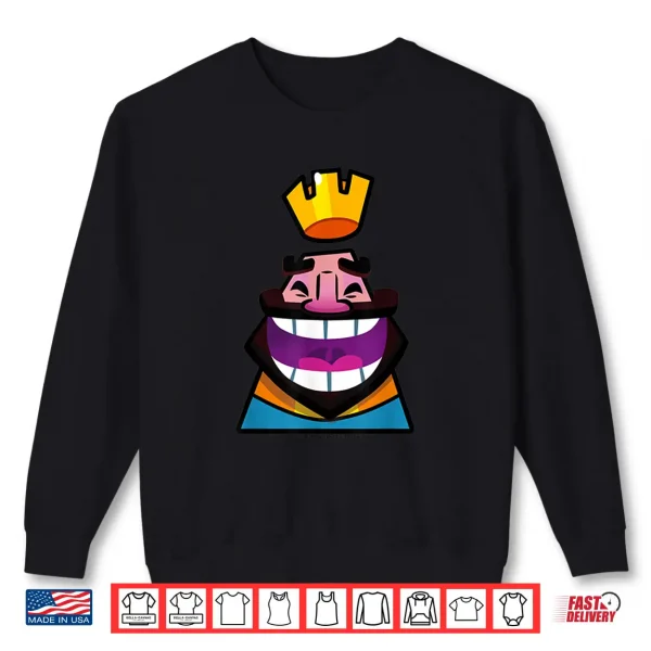 Sweatshirt Clash Royale Laughing King Emote Mobile Game Emoji Shirt 1