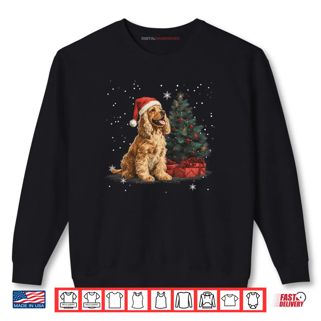 Cocker Spaniel Dog Christmas Tree Funny Shirt Cocker Spaniel Dog Christmas Tree Funny Shirt