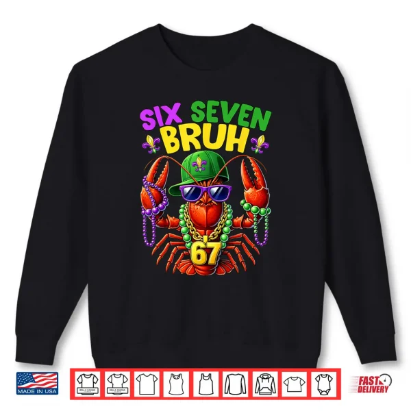 Sweatshirt Crawfish Costume Beads Six Seven Carnival Mardi Gras Shirt