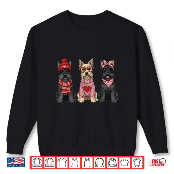 Sweatshirt Cute Scottish Terrier Valentine Scottie Dog Shirt