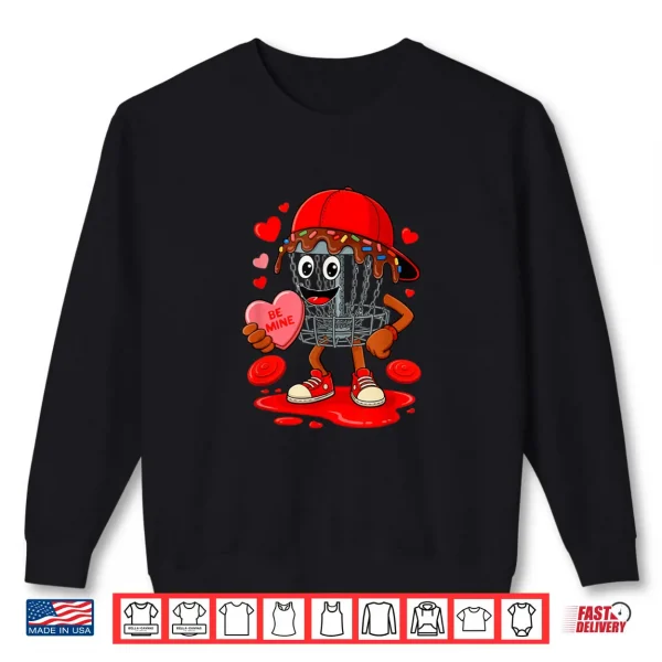 Sweatshirt Disc Golf Equipment Player Valentine Hearts Costume Dripped Shirt