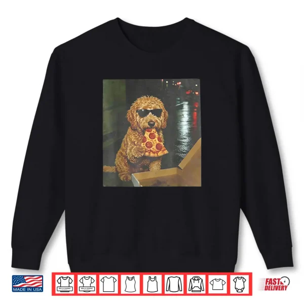 Dog Eating Pizza Goldendoodle Meme Shirt 1 Sweatshirt Dog Eating Pizza Goldendoodle Meme Shirt