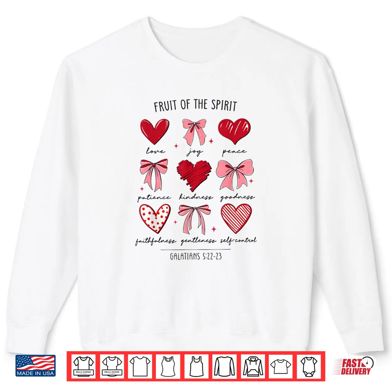 Fruit of The Spirit Christian Hearts Galatians 5 22 23 Shirt Fruit of The Spirit Christian Hearts Galatians 5 22 23 Shirt