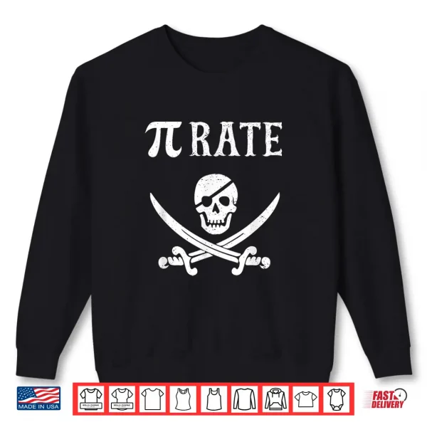 Sweatshirt Funny Pi Day Pi Rate Pirate For Teachers Shirt