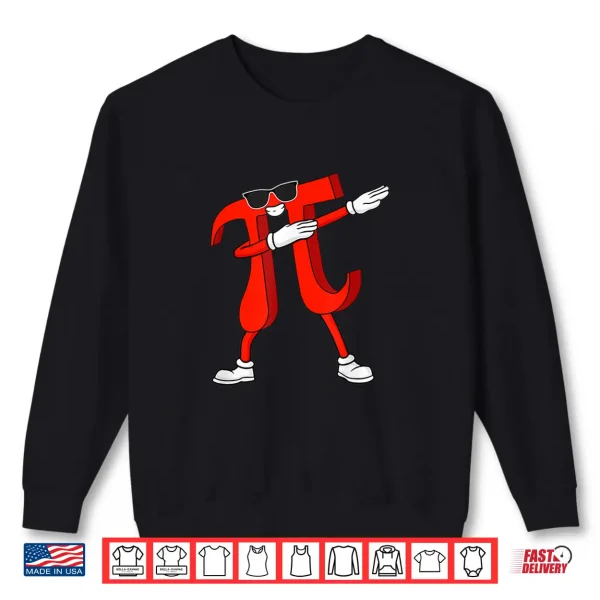 Sweatshirt Funny Pi Symbol Dabbing Pi Day Shirt Kids Youth Boys Pi Math Shirt