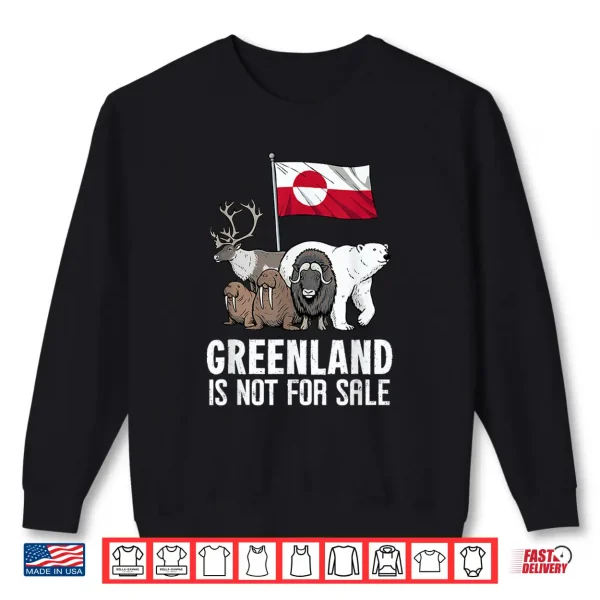 Sweatshirt Greenland Not for Sale Greenland Flag Animals Greenlanders Shirt