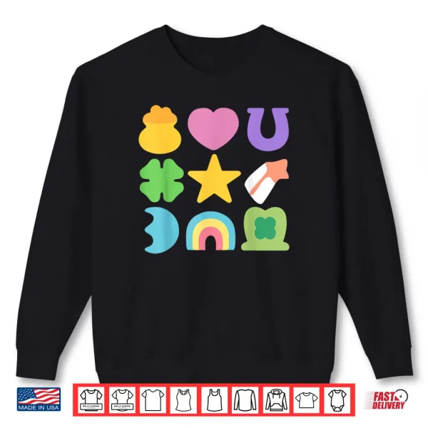 Groovy Lucky Charm Saint Patrick's Day Shamrock Shirt 1 Sweatshirt Groovy Lucky Charm Saint Patricks Day Shamrock Shirt