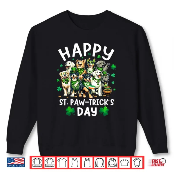 Sweatshirt Happy Saint Patricks Day Dog Puppy Lover for kids boys girl Shirt