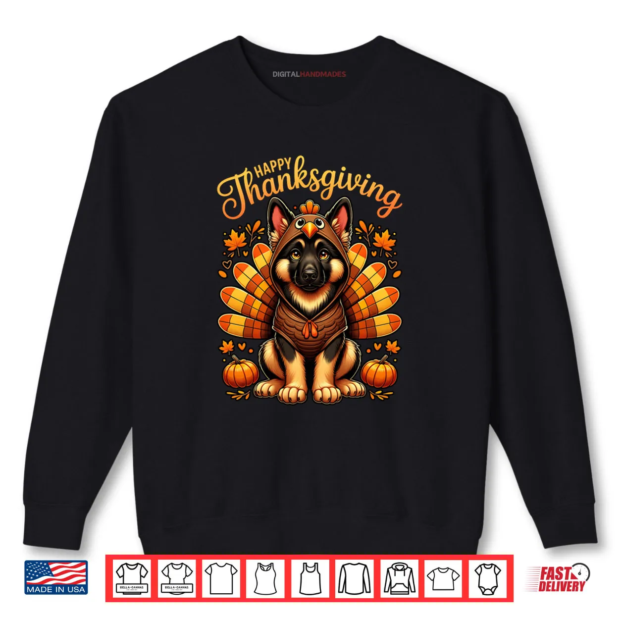 Happy Thanksgiving German Shepherd Dog Turkey Day Fall Shirt Happy Thanksgiving German Shepherd Dog Turkey Day Fall Shirt