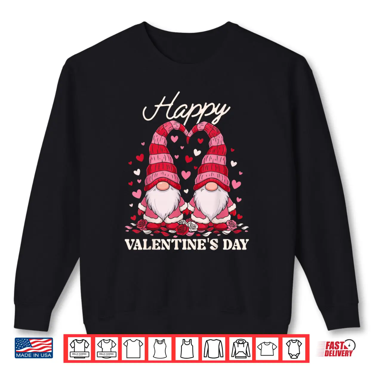 Happy Valentine Gnomes Cute Red Hearts Love Gnome Shirt Happy Valentine Gnomes Cute Red Hearts Love Gnome Shirt