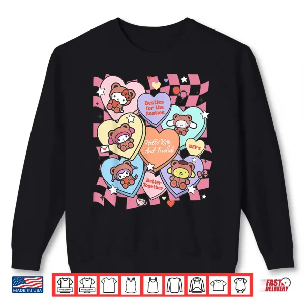 Sweatshirt Hello Kitty Valentines Day Besties for The Resties BFFs Shirt
