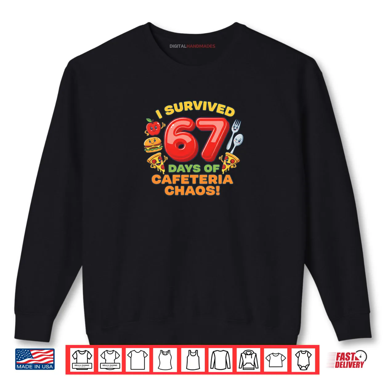 I Survived 67 Days of Cafeteria Chaos 67 Meme Lunch Lady Shirt I Survived 67 Days of Cafeteria Chaos 67 Meme Lunch Lady Shirt