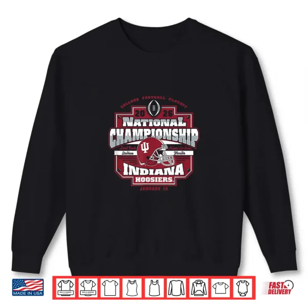Sweatshirt Indiana Hoosiers CFP National Championship 2026 Icon Black Shirt
