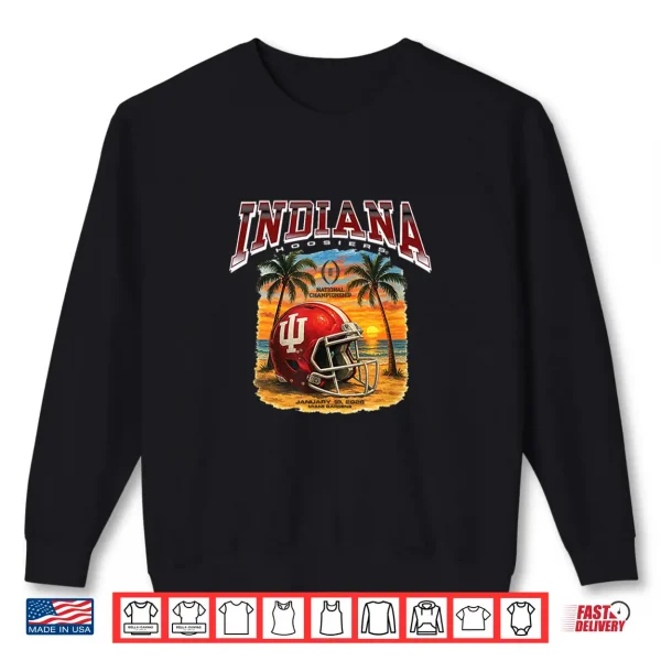 Sweatshirt Indiana Hoosiers CFP National Championship 2026 Retro Sunset Shirt