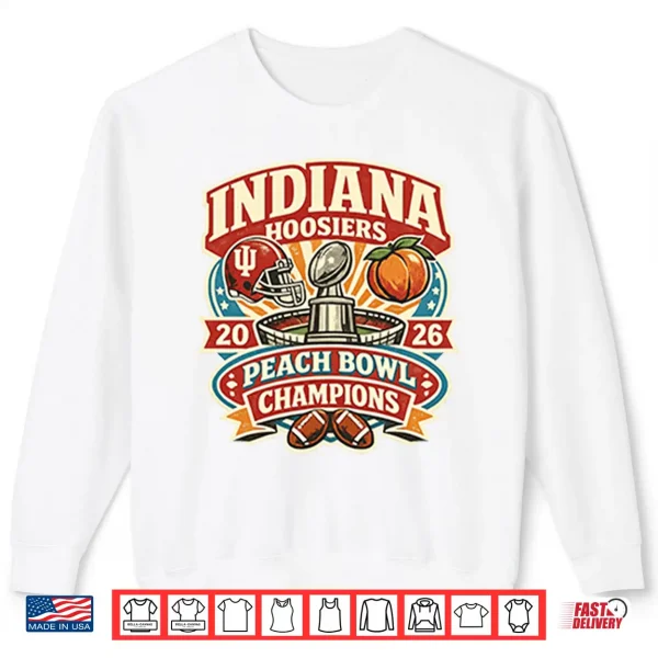Sweatshirt Indiana Hoosiers Peach Bowl Champions 2026 Shirt