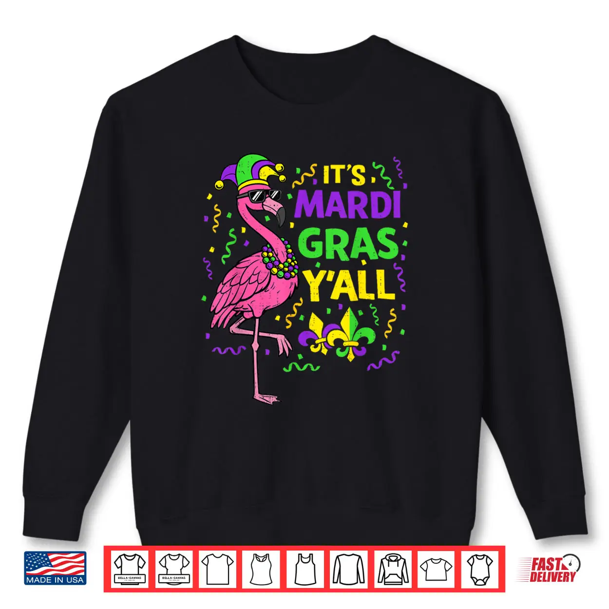 Its Mardi Gras Yall Flamingo Carnival Festival Shirt Its Mardi Gras Yall Flamingo Carnival Festival Shirt