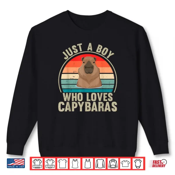 Just A Boy Who Loves Capybaras Recto Capybara Lover Shirt 1 Sweatshirt Just A Boy Who Loves Capybaras Recto Capybara Lover Shirt