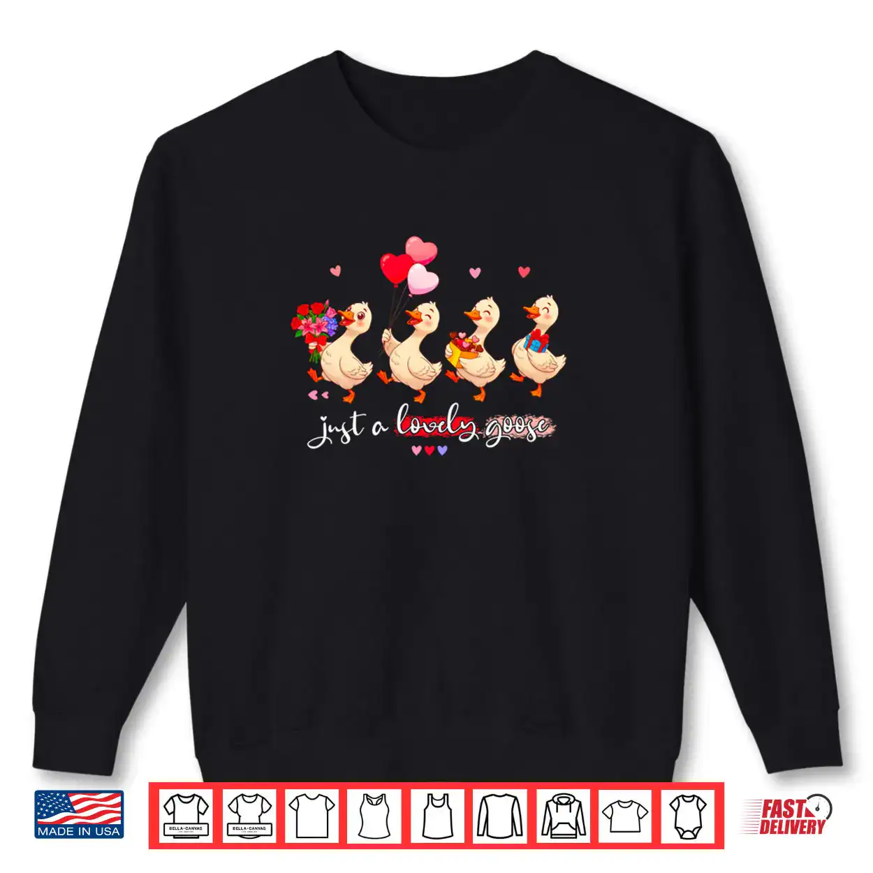 Just A Lovely Goose Cute Silly Animal Squad Valentine’s Day Shirt Just A Lovely Goose Cute Silly Animal Squad Valentine’s Day Shirt