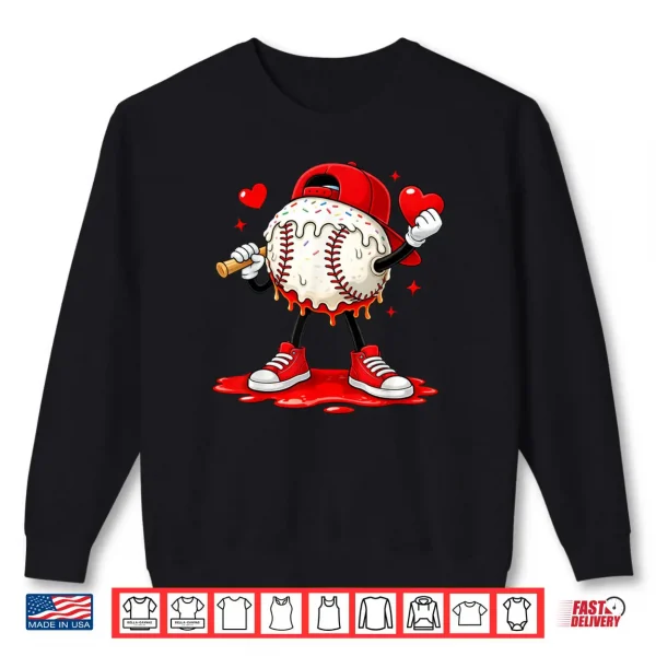Sweatshirt Kids Valentine Baseball Boys Valentines Day Tee Shirt