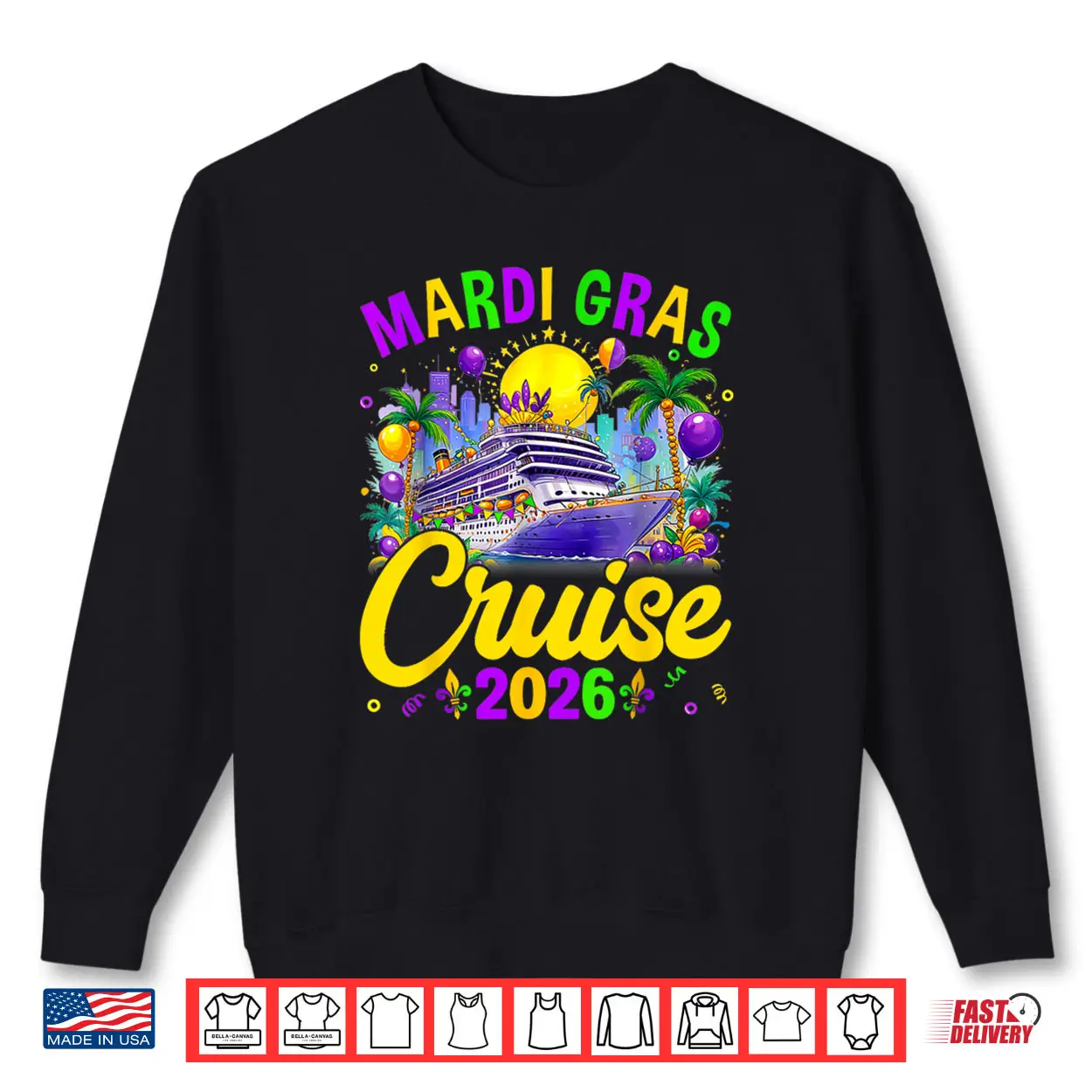 Mardi Gras Carnival Cruise 2026 Family Cruising Mask Shirt Mardi Gras Carnival Cruise 2026 Family Cruising Mask Shirt