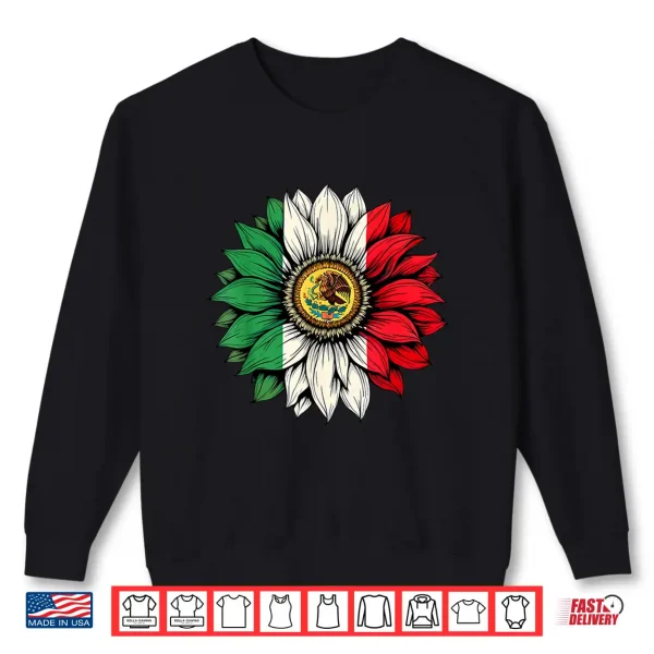 Sweatshirt Mexican Independence Day Tee Mexico Sunflower Flag WomenS Shirt