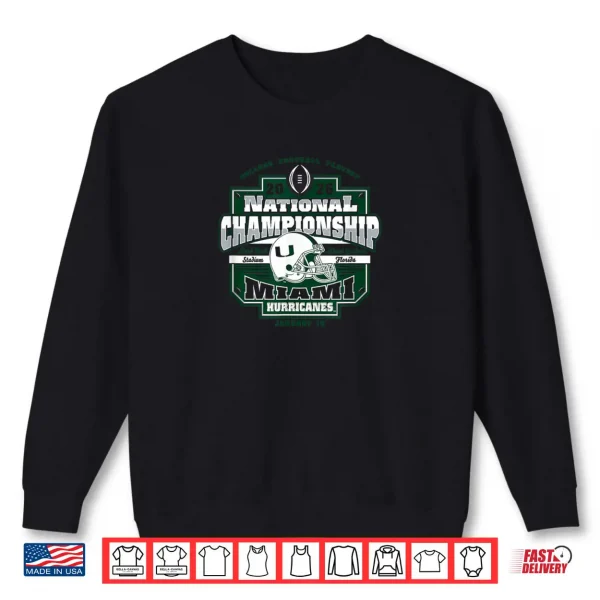 Sweatshirt Miami Hurricanes CFP National Championship 2026 Icon Orange Shirt