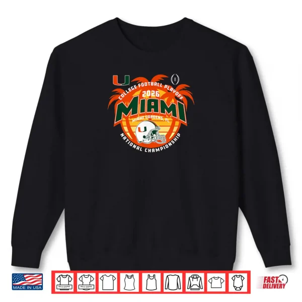 Sweatshirt Miami Hurricanes National Championship CFP 2026 Black Shirt