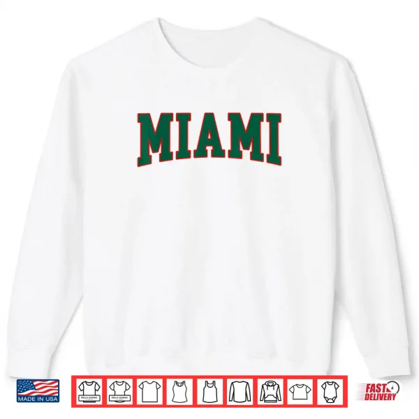 Sweatshirt Miami Throwback Design Print Classic Shirt