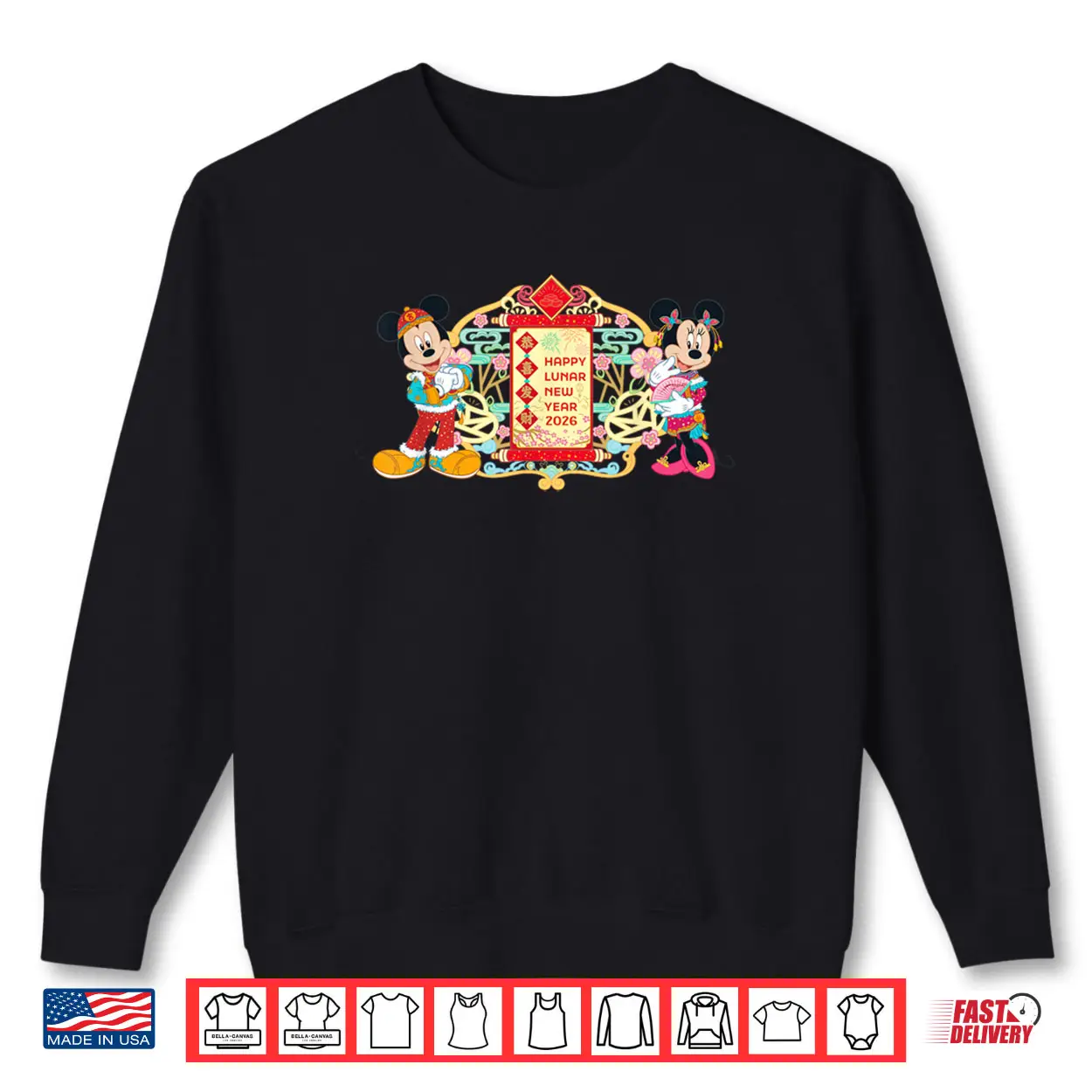 Mickey & Minnie Chinese Happy Lunar New Year 2026 Shirt Mickey & Minnie Chinese Happy Lunar New Year 2026 Shirt