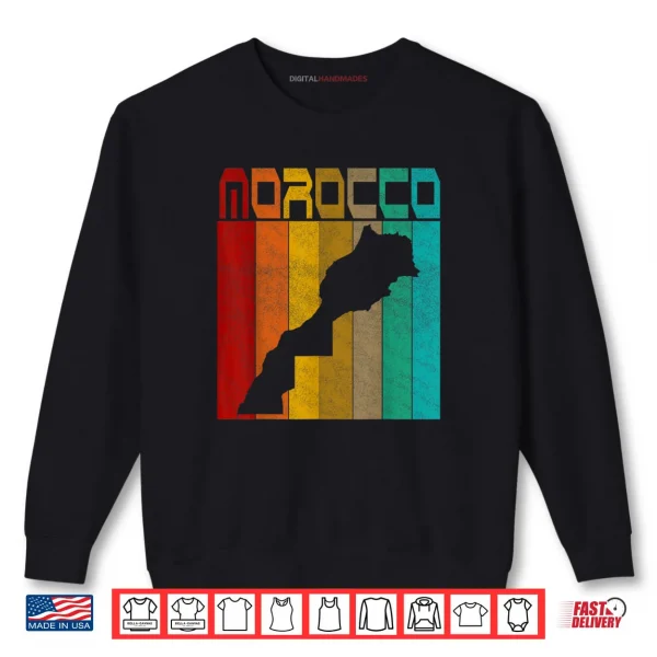 Sweatshirt Morocco Map I Love Morocco Map Morocco Moroccan Pride Shirt