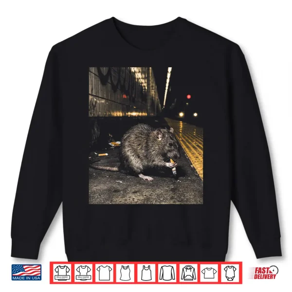 Sweatshirt NYC Subway Rat Smoking Meme Funny Shirt 1