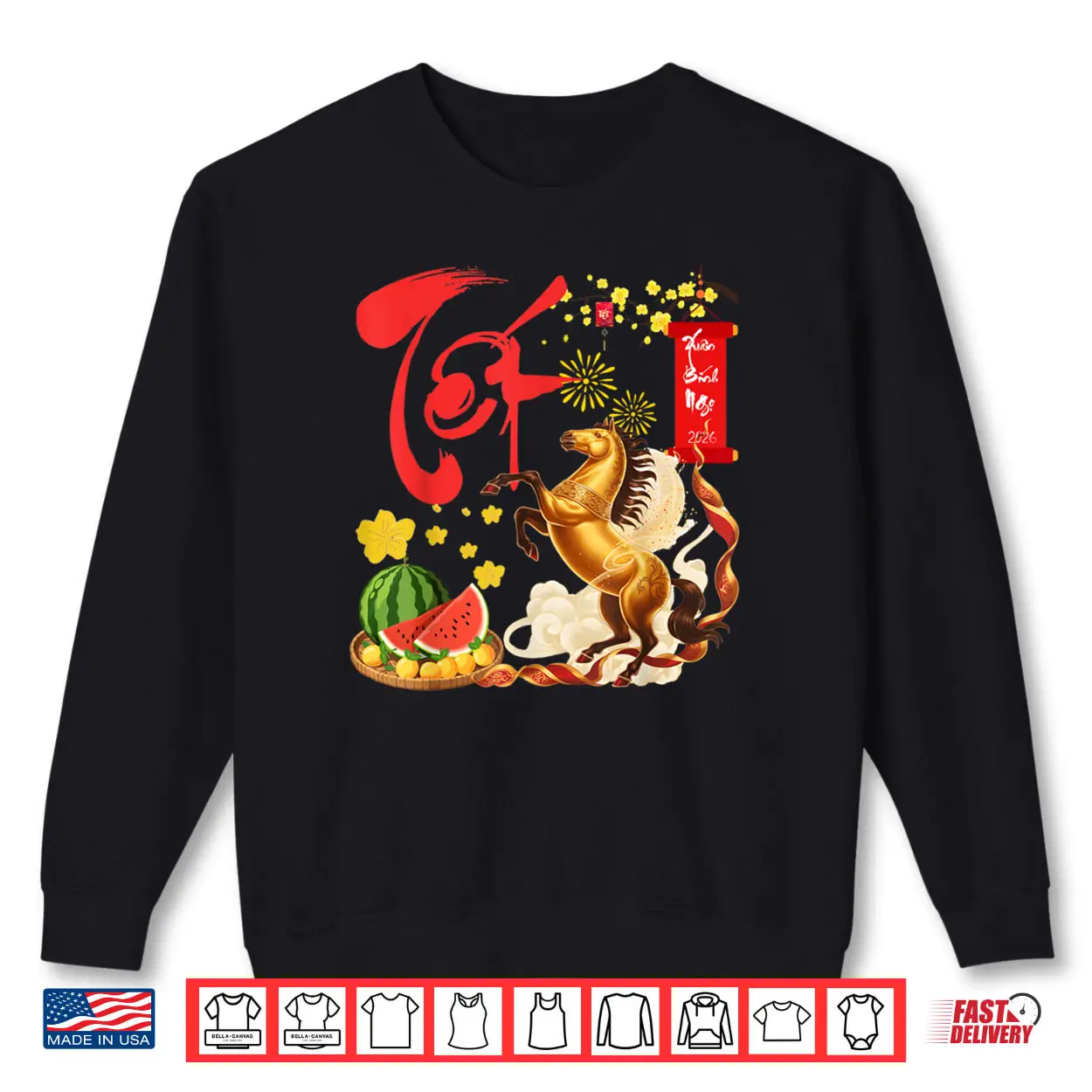 Peach Blossom Vietnamese Lunar New Year Horse 2026 Happy TET Shirt Peach Blossom Vietnamese Lunar New Year Horse 2026 Happy TET Shirt