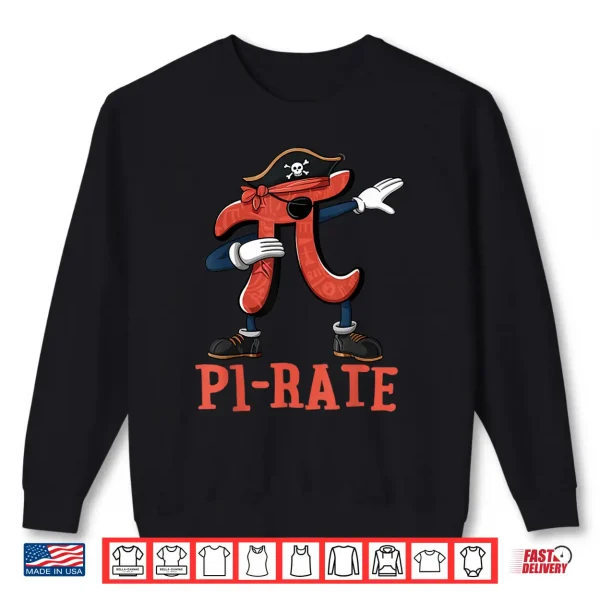 Sweatshirt Pi Symbol Dabbing Pi rate Math Pirate Funny Pi Day Kids Shirt