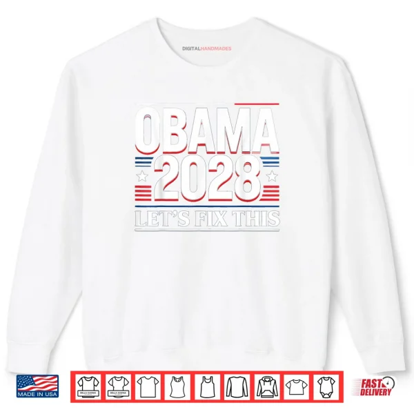 President Barack Obama 2028 Portrait Patriotic Democrat USA Shirt 1 Sweatshirt President Barack Obama 2028 Portrait Patriotic Democrat USA Shirt
