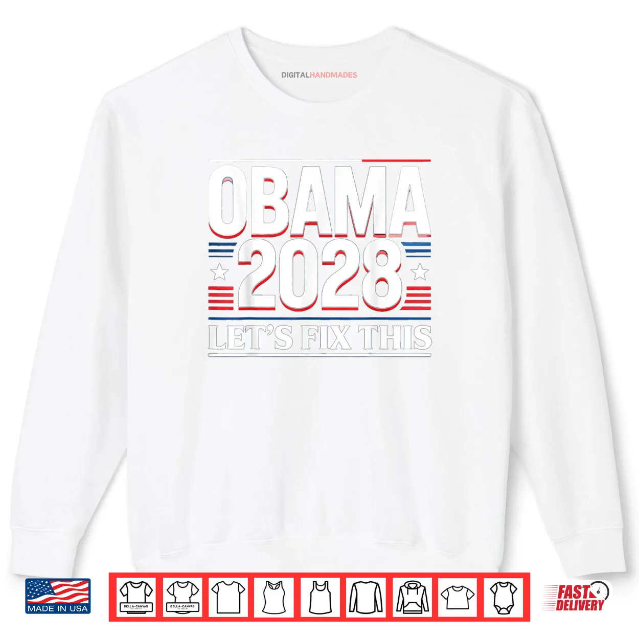 President Barack Obama 2028 Portrait Patriotic Democrat USA Shirt President Barack Obama 2028 Portrait Patriotic Democrat USA Shirt