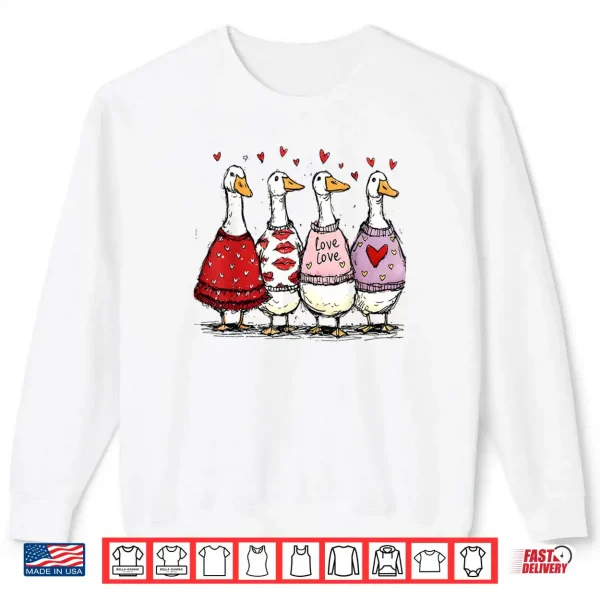 Sweatshirt Silly Goose Valentine Trendy Valentines Day Shirt