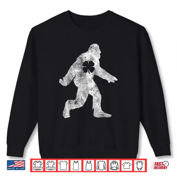 Sweatshirt St. Patricks Day Bigfoot Irish Sasqautch Saint Paddys Shirt 1