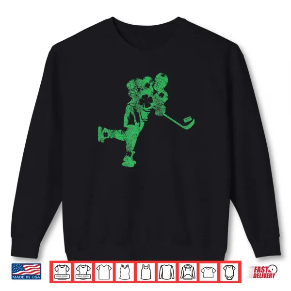 Sweatshirt St. Patricks Day Hockey Irish Boys Saint Paddys Shamrock Shirt