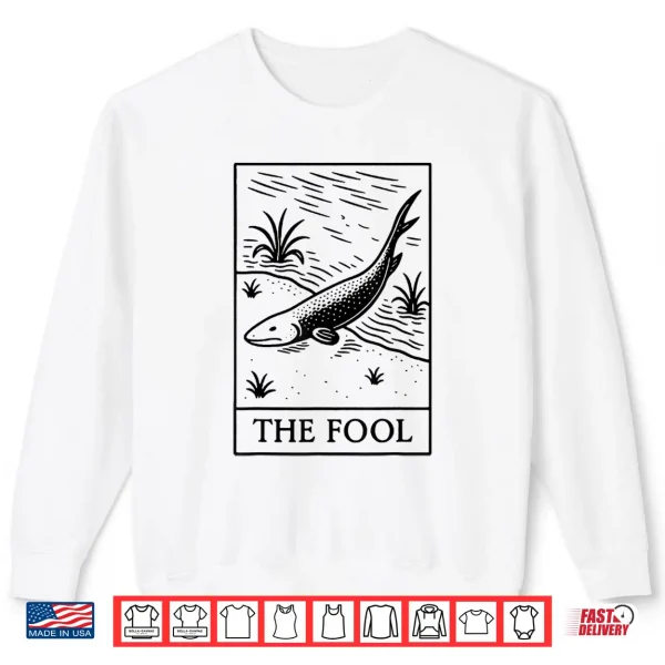 Sweatshirt The Fool Fish Card Esoteric Linework Vintage Shirt